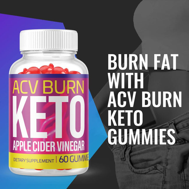 (5 Pack) ACV Burn Keto Gummies - Supplement for Weight Loss - Energy & Focus Boosting Dietary Supplements for Weight Management & Metabolism - Fat Burn - 300 Gummies