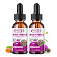 (2 Pack)Alliwise Milk Thistle Drops 1000Mg,Silymarin Marianum & Dandelion Root Support Liver Health,Total 2Fl Oz