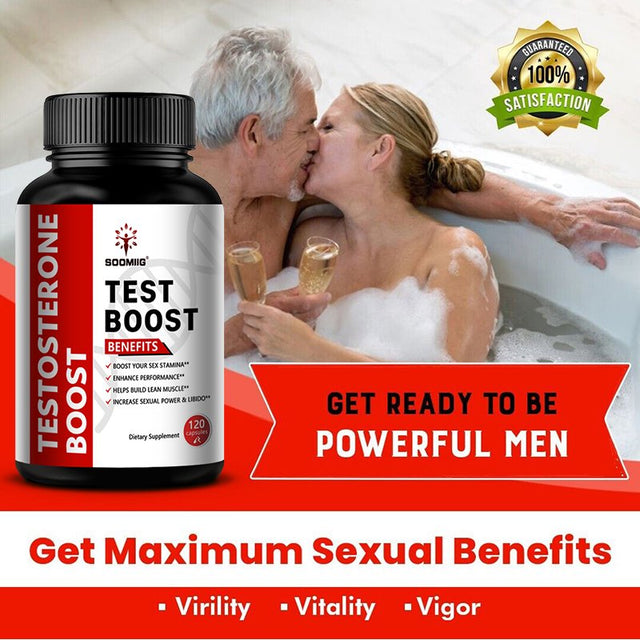 SOOMIIG Test Boost Supplement Supports Muscle Building, Testosterone Booster for Men