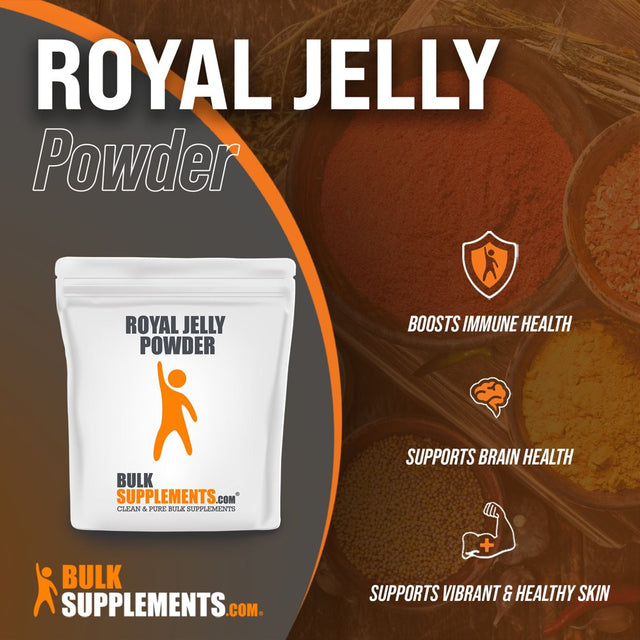 Bulksupplements.Com Royal Jelly Powder, 1000Mg - Brain & Immune Support Supplement (50G - 50 Servings)