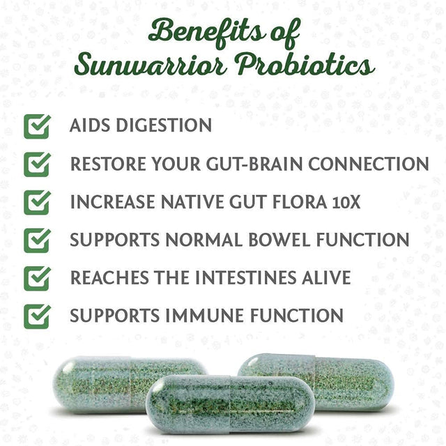 Sunwarrior Organic Soil-Based Probiotics | 10 Billion CFU for Digestive Health, 30 Ct