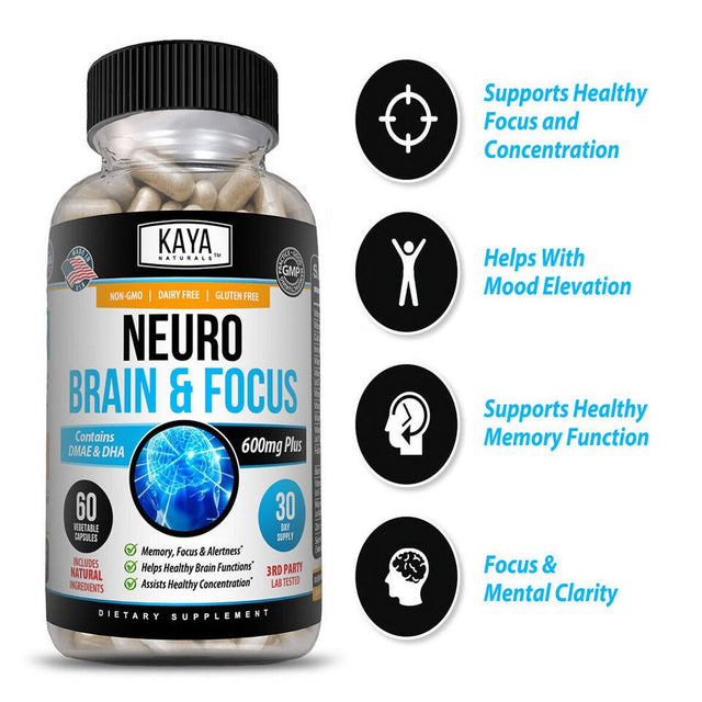 Brain Health & Memory Booster, Focus Function, Clarity Nootropic Supplement 60 Capsule