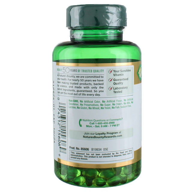 Nature'S Bounty High Potency Vitamin D-1000 IU Softgels, 200 Ea (Pack of 6)