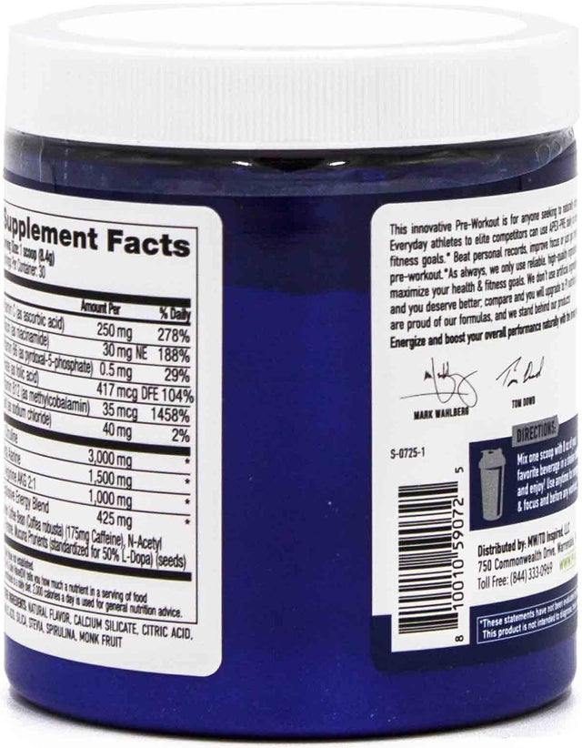 PERFORMANCE INSPIRED Nutrition - APEX Pre Workout Powder - Increase Energy & Endurance - Caffeine - Beta Alanine - All Natural - Vegan Formula - Blue Raspberry