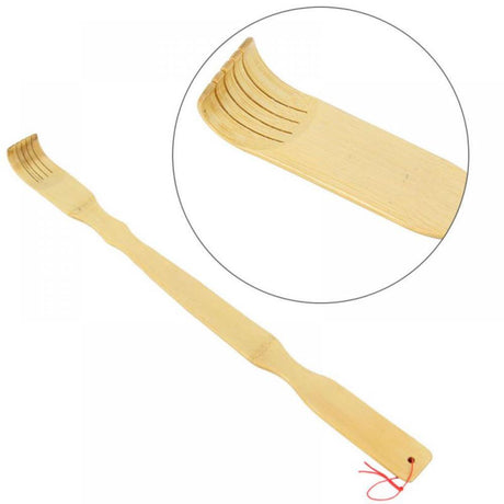 Wood Back Scratcher Bamboo - Thickened Durable Back Scratcher for Adults Women Men, Kids Back Scratcher with Long Handle, Relief from Itching 17Inches 1PC