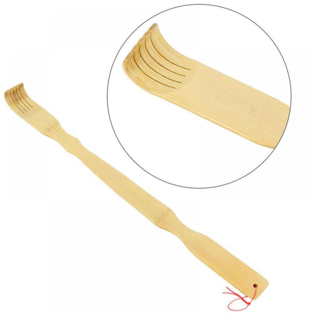 Wood Back Scratcher Bamboo - Thickened Durable Back Scratcher for Adults Women Men, Kids Back Scratcher with Long Handle, Relief from Itching 17Inches 1PC