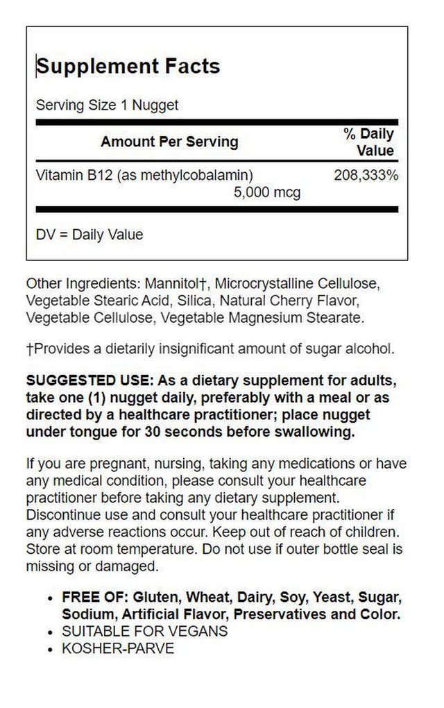 Solgar Solgar Methylcobalamin, 60 Ea