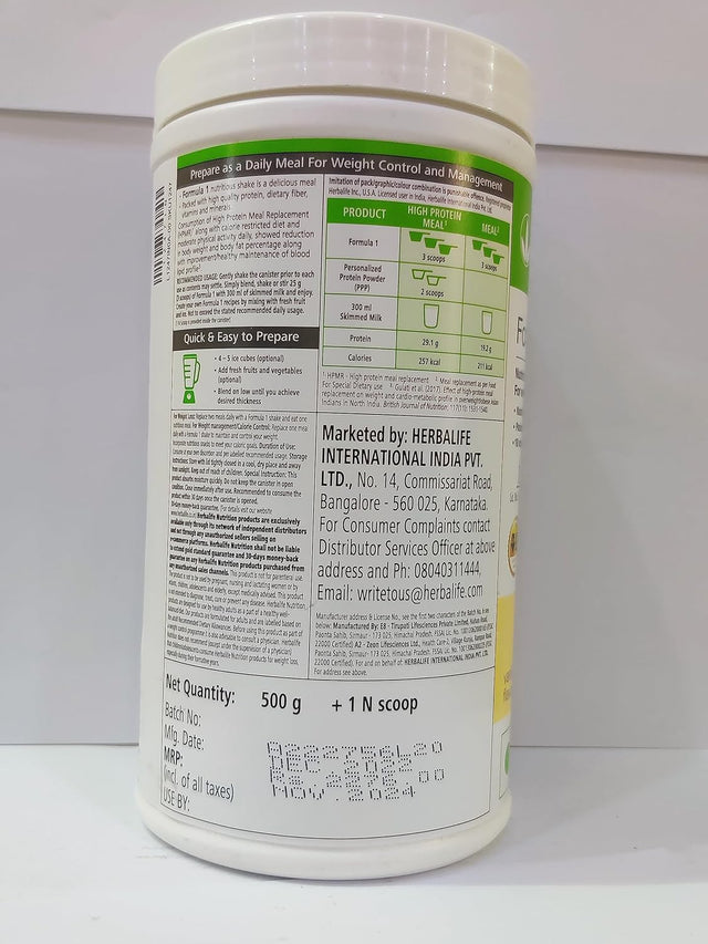 Herbalife F1 Nutritional Shake Mix Vanilla Flavour 500Gm