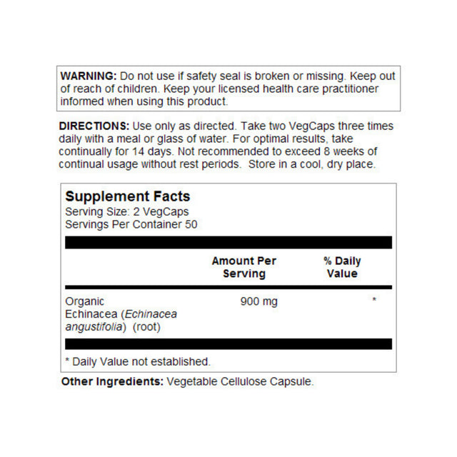Solaray Echinacea Angustifolia Root 450Mg | May Support Healthy Immune Function & Respiratory System | Non-Gmo | Vegan | 100 Vegcaps