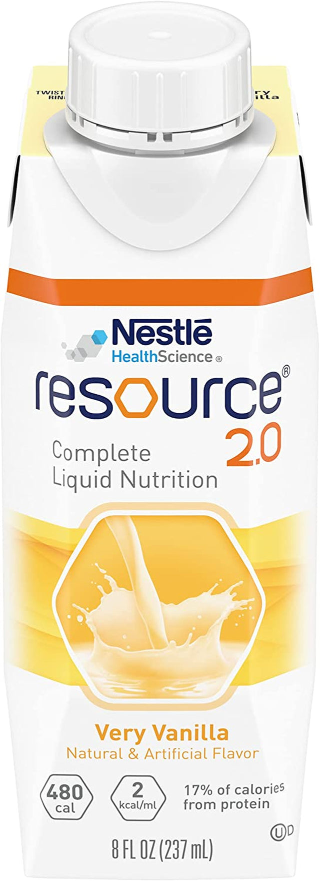 2.0 Very Vanilla, 8 Fl Oz, Pack of 24