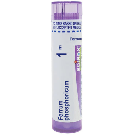 Boiron Ferrum Phosphoricum 1M, Homeopathic Medicine for Low or Mild Fever, 80 Pellets