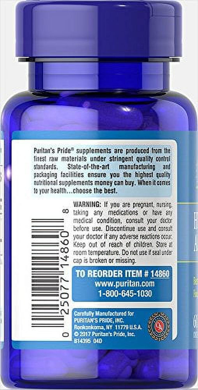 Puritan'S Pride Hyaluronic Acid 50 Mg-60 Capsules (Model: 14860)