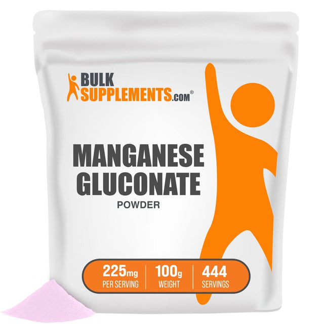 Bulksupplements.Com Manganese Gluconate Powder - Mineral Supplement - Bone Growth Supplements - Tendon Supplement (100 Grams - 3.5 Oz)