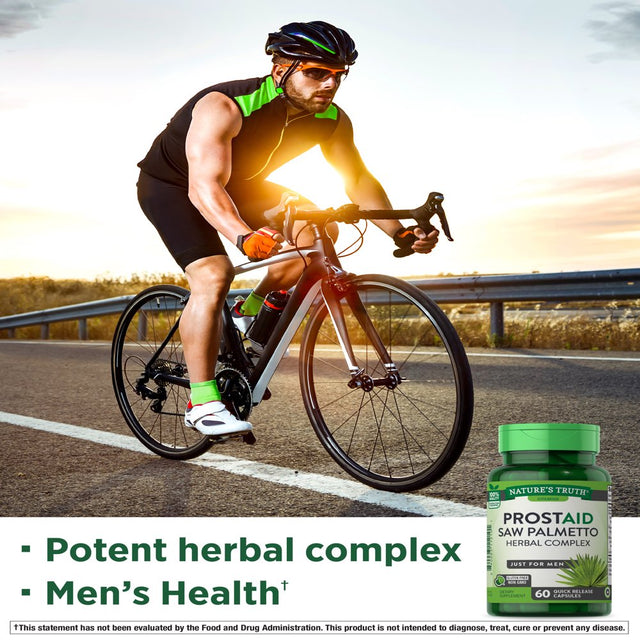 Nature'S Truth Prostaid | 60 Capsules | Prostate Health Supplement for Men | Saw Palmetto Herbal Complex | Non-Gmo, Gluten Free