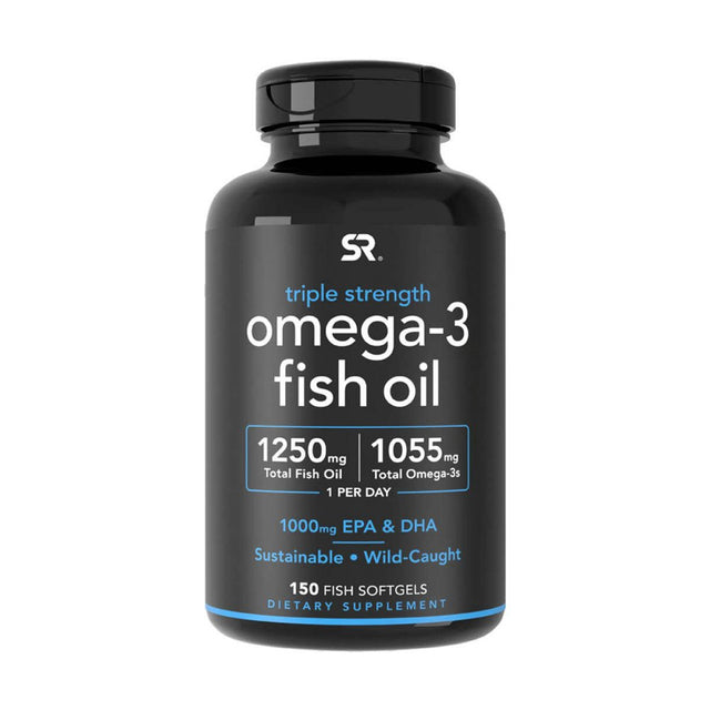 Sports Research Triple Strength Omega-3 Fish Oil, 150 Fish Softgels