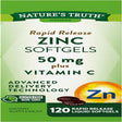 Zinc with Vitamin C | 50Mg | 120 Softgels | Non-Gmo & Gluten Free Supplement | by Natures Truth