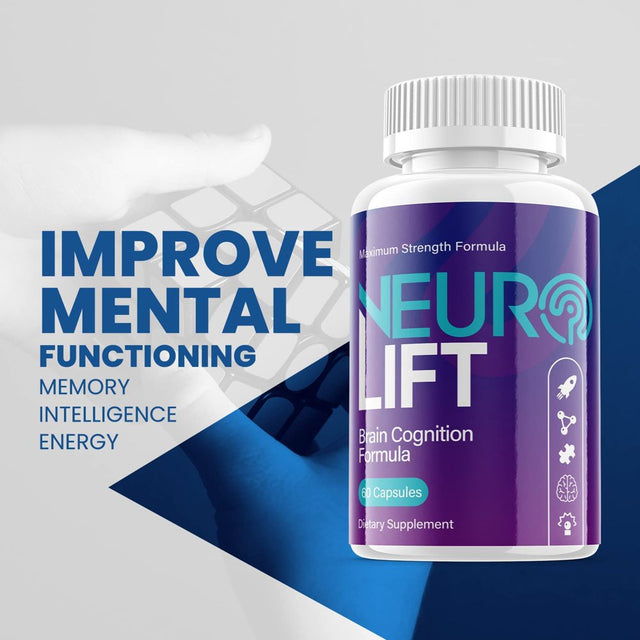 (2 Pack) Neuro Lift - Nootropic Memory Booster Dietary Supplement for Focus, Memory, Clarity, & Energy - Advanced Cognitive Formula for Maximum Strength - 120 Capsules