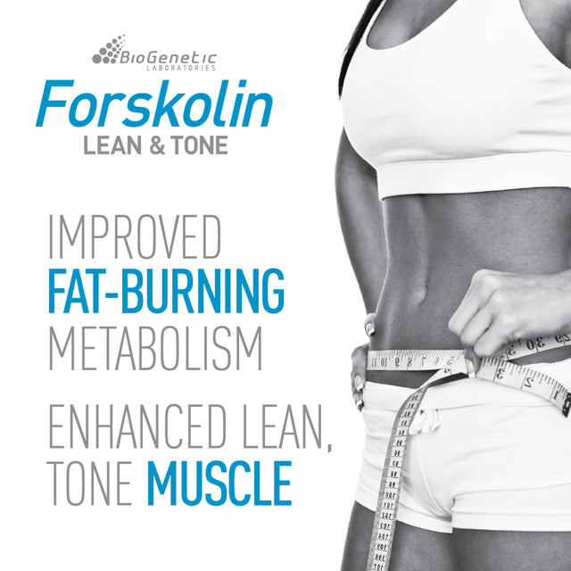 Biogenetic Labs Forskolin Lean & Tone - Weight Loss Pills - Body Toning Formula Fat Burner and Maintenance of Muscle Mass for Men and Women Appetite Suppressant - 60 Capsules - Vegetarian