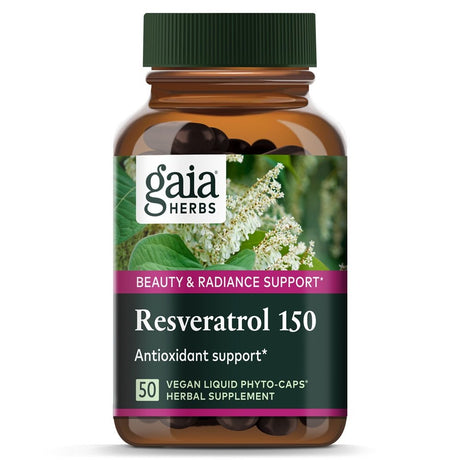 Gaia Herbs Resveratrol 150 -- 50 Vegan Liquid Phyto-Caps