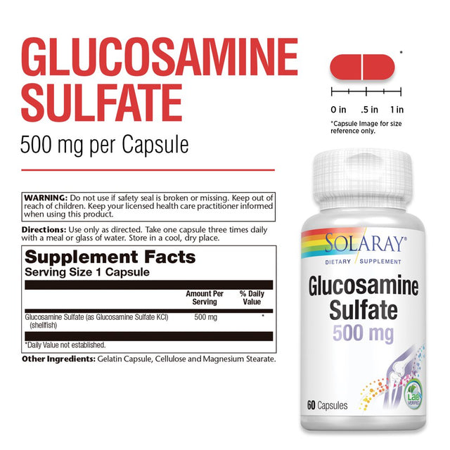 Solaray Glucosamine Sulfate 500 Mg | Healthy Joint Flexibility & Resiliency Support