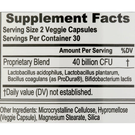 Probiotic Supplement 40 Billion CFU - Evlution Nutrition Probiotics for Men and Women - Easy to Swallow Veggie Capsules 60Ct for Digestive and Immune Support