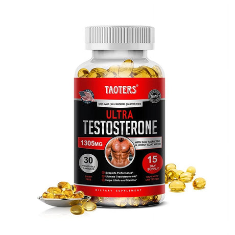 TAOTERS Natural Testosterone Booster - Increase Energy, Improve Muscle Strength & Growth