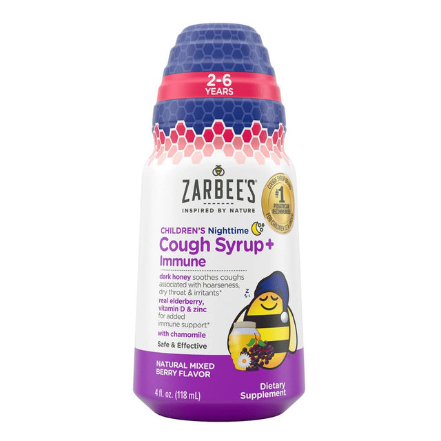 Zarbee’S Kids Cough + Immune Nighttime for Children 2-6 (Pack of 18)