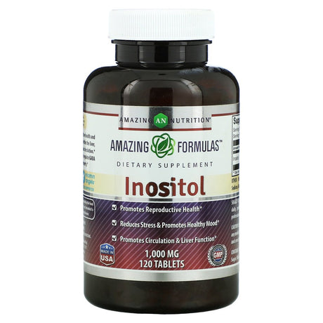 Amazing Formulas Inositol 1000Mg 120 Tablets Supplement | Non GMO | Gluten Free | Made in USA