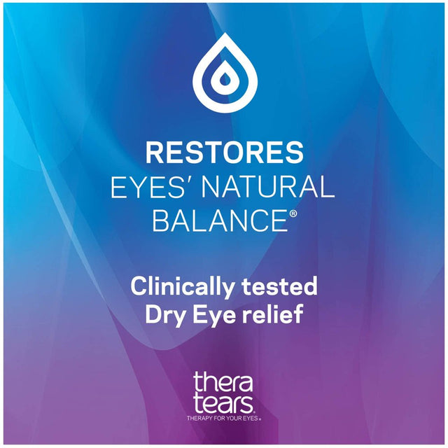 Theratears Dry Eye Therapy Lubricating Eye Drops for Dry Eyes, 0.5 Fl Oz Bottle