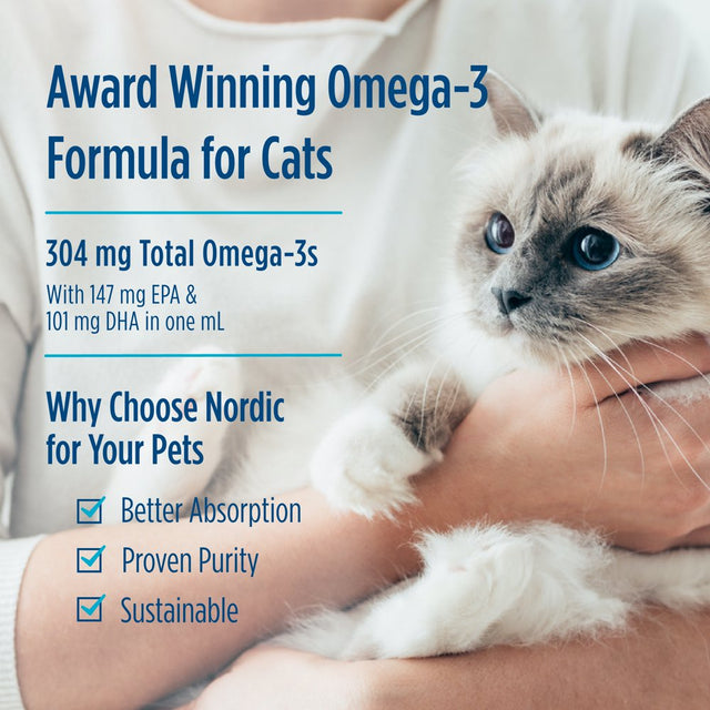 Nordic Naturals Omega-3 Cat, Liquid, Fish Oil for Cats, with EPA & DHA 2 Oz