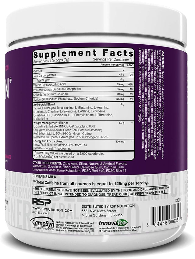 RSP NUTRITION Aminolean Pre Workout Energy (Blackberry Pomegranate 30 Servings) with Aminolean Recovery Post Workout Boost (Blood Orange 30 Servings)