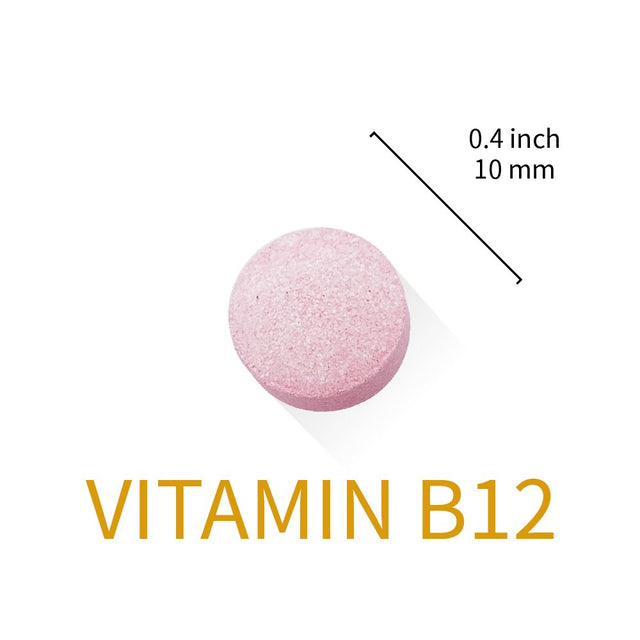 Lovita Vitamin B12 1000 Mcg (B12 Vitamins as Cyanocobalamin), Timed Release B12, Vegan-Friendly, Supports Nervous System, 60 Vegetarian Tablets (Pack of 3)