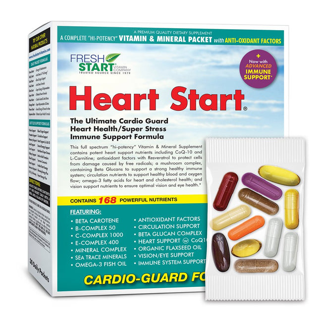 Heart Start - Complete Daily Vitamin Pack - Heart, Circulation, Cardiovascular Support, Immune Booster (30 Packets)