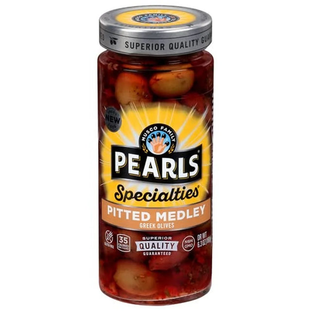 Pearls Specialties Greek Pitted Medley Olives (Pack of 12)