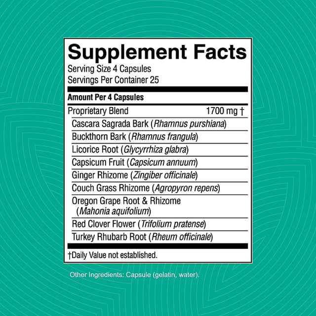 Nature'S Sunshine LBS II, 100 Capsules, Kosher | Herbal Laxative with Cascara Sagrada Bark Supports the Digestive System and Lower Bowel Health