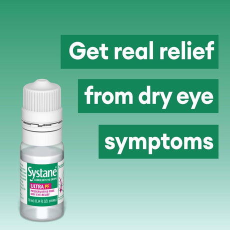 Systane Ultra Preservative Free Lubricant Eye Drops for Dry Eyes, 10Ml