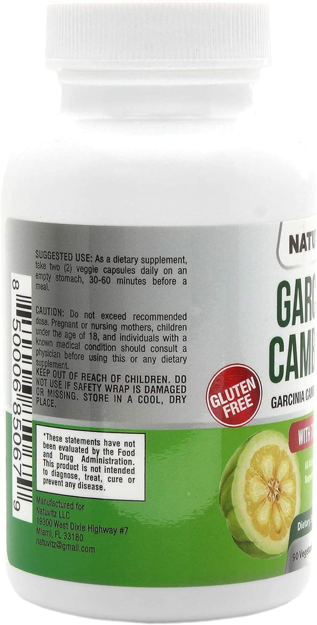 Garcinia Cambogia Extract 70% HCA – Vegan Friendly, Gluten Free, Non-Gmo Supports and Improves Digestion System, Metabolism Booster Pills 1600Mg (90 Count)