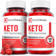 (2 Pack) Keto Chews Keto ACV Gummies - Supplement for Weight Loss - Energy & Focus Boosting Dietary Supplements for Weight Management & Metabolism - Fat Burn - 120 Gummies