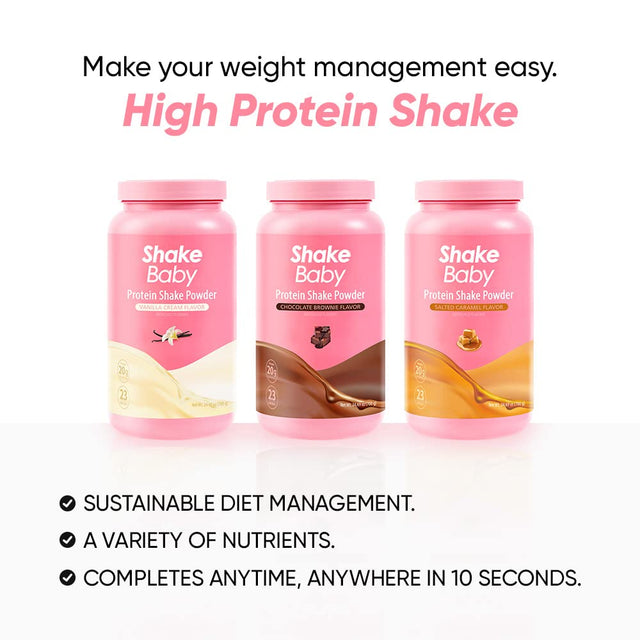 HIGH Protein Shake - 20G Protein, for Women, Muscle Gain, Inner Beauty Supplement, Multi Nutrition, Meal Replacement, with Probiotics (24.6 Oz, SALTED CARAMEL)