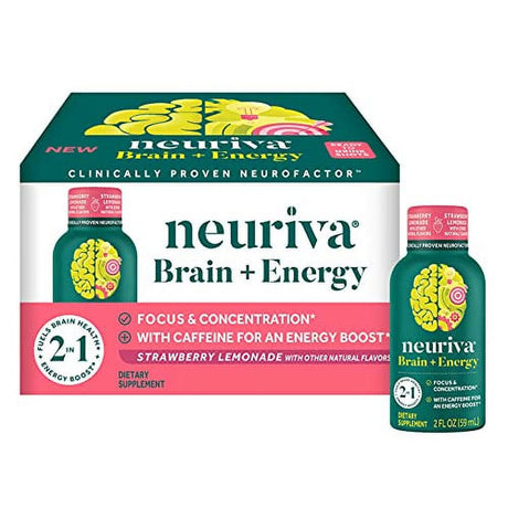 Neuriva Shots Brain + Strawberry Lemonade Flavor 1Ea (Pack of 3)