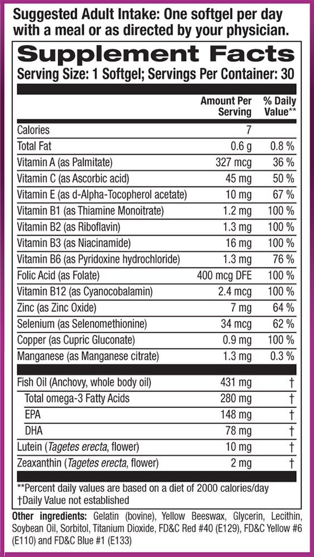 I-Caps Lutein & Omega-3 Eye Vitamin Softgels, 10 Mg, 30 Ct