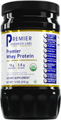 Premier Research Labs Whey Protein Powder - Amino Acid Protein - Low Heat Filtered - Kosher Drink Mix - 7.4 Oz