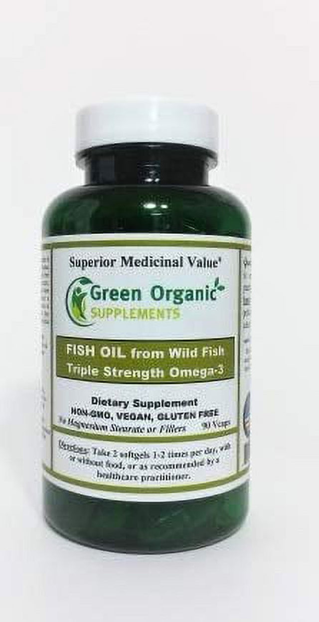 Purified, Triple Strength Omega 3 Anti-Inflammatory Fish Oil Made with Wild Fish like Sardines, 90 Softgel, 1000 Mg, DHA 350 Mg, Formulated to Serve a High Concentration of DHA and EPA per Softgel