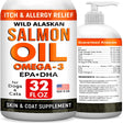 Strellalab Wild Alaskan Salmon Oil Omega-3, for Dogs & Cats, 32 Fl Oz (946 Ml)