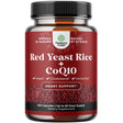 Red Yeast Rice Supplement for High Cholesterol - Extra Strength Citrinin-Free Red Yeast Rice 1200 Mg per Serving Capsules with Coq10 100Mg per Serving for Heart Health