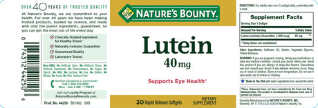 Nature'S Bounty Lutein 40 Mg Softgels, 30 Ea (Pack of 2)