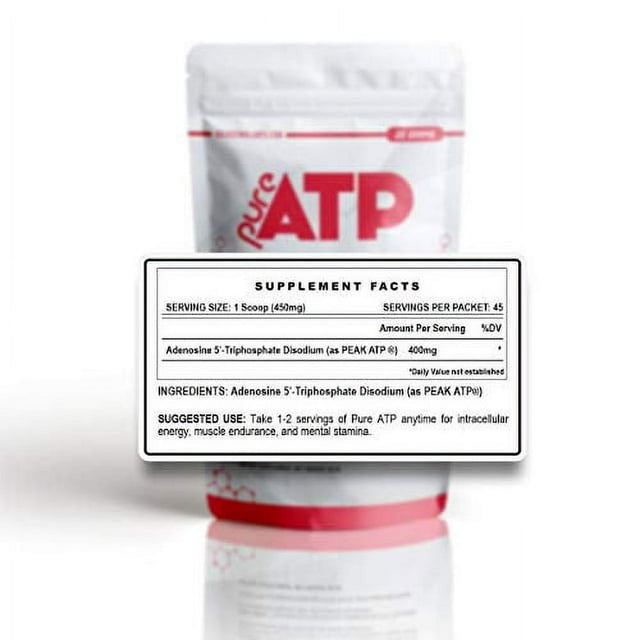 Pure ATP: Adenosine Triphosphate Powder | Intracellular Energy | Brain and Muscle Endurance | 20 Grams