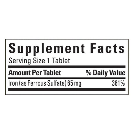 Nature Made Iron 65 Mg | 365 Tablets | Dietary Supplement