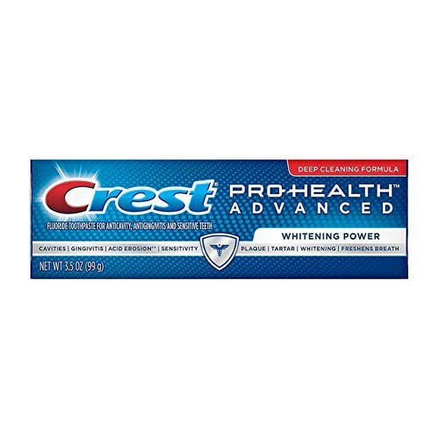 Crest Pro-Health Advanced Whitening Power Toothpaste, Deep Cleaning Formula 3.3 Oz