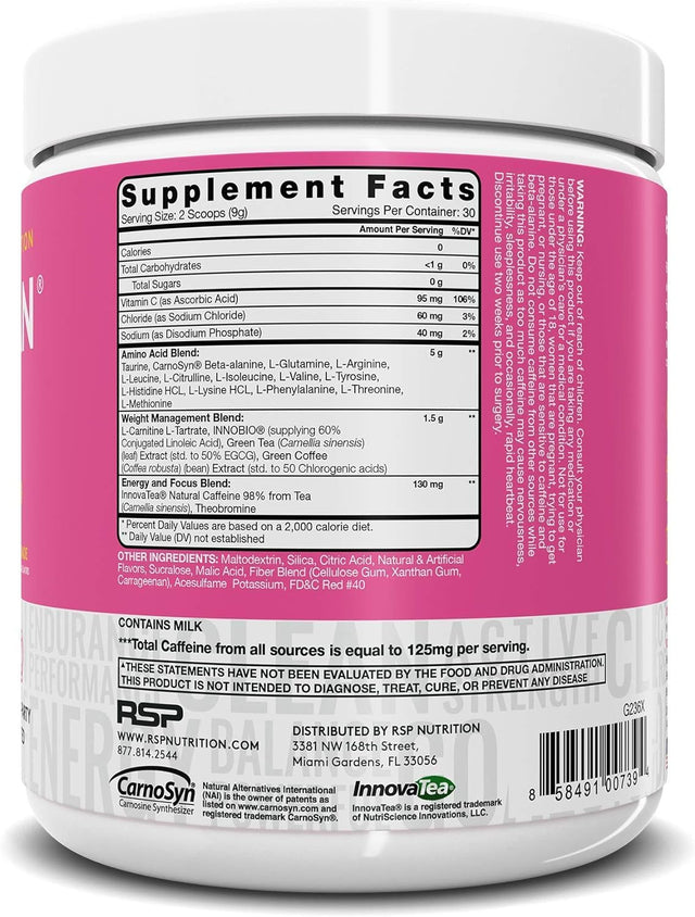 RSP NUTRITION Truefit Protein Powder (Vanilla 2 LB) with Aminolean Pre Workout Energy (Pink Lemonade 30 Servings)